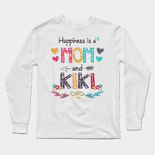 Happiness Is A Mom And Kiki Wildflower Happy Mother's Day Long Sleeve T-Shirt